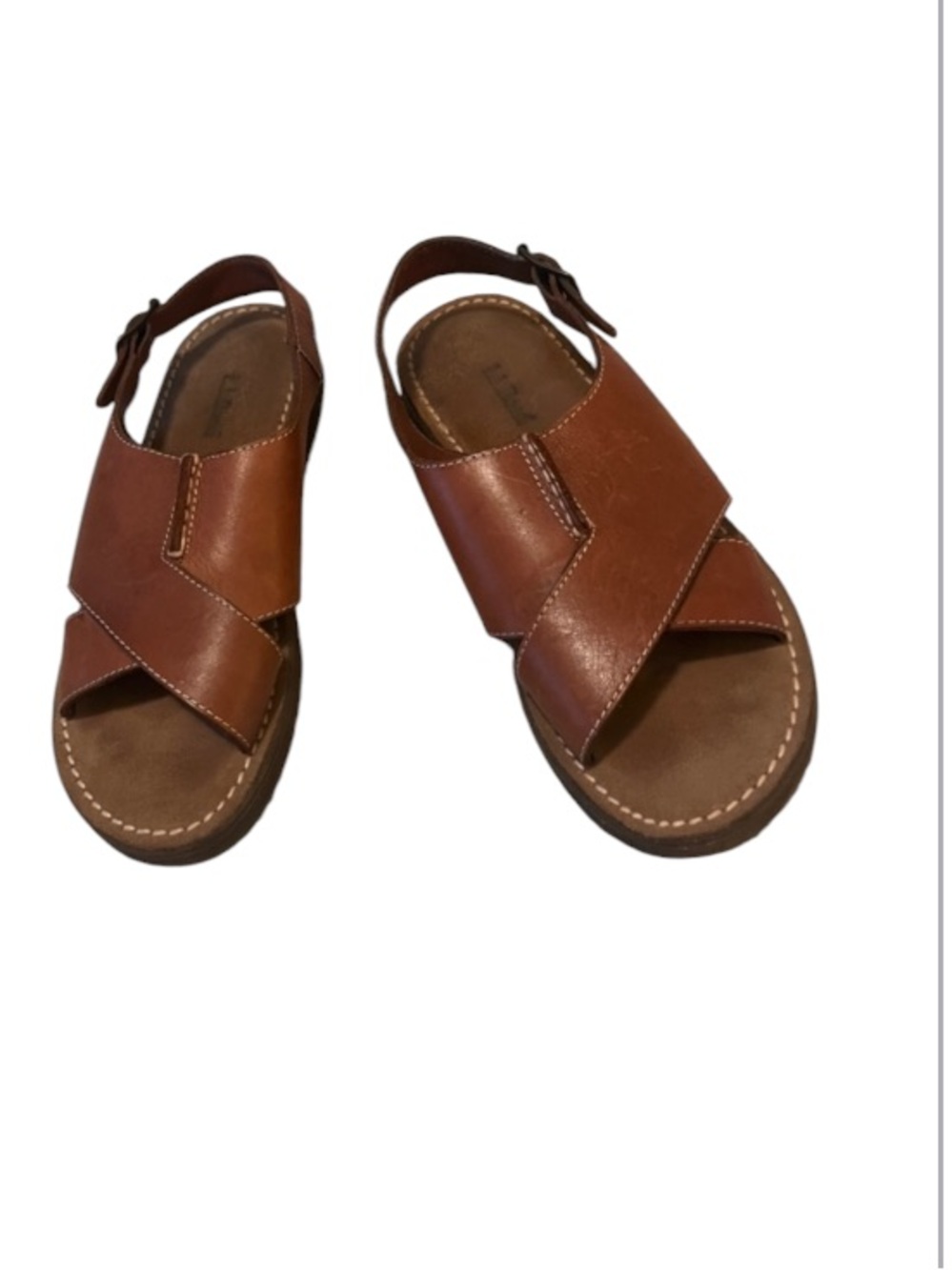 Timberland Light Brown Leather Chunky Buckle Sandals
